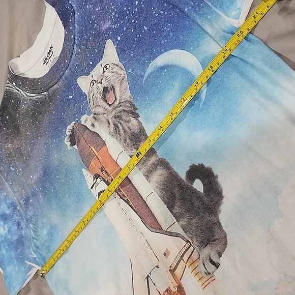 Adorable men cat #spaceshuttle shirt size L - Picture 4 of 8